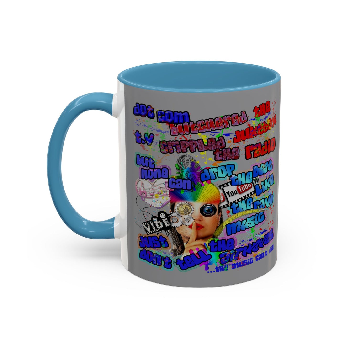 drop the beat - Accent Mug (grey)