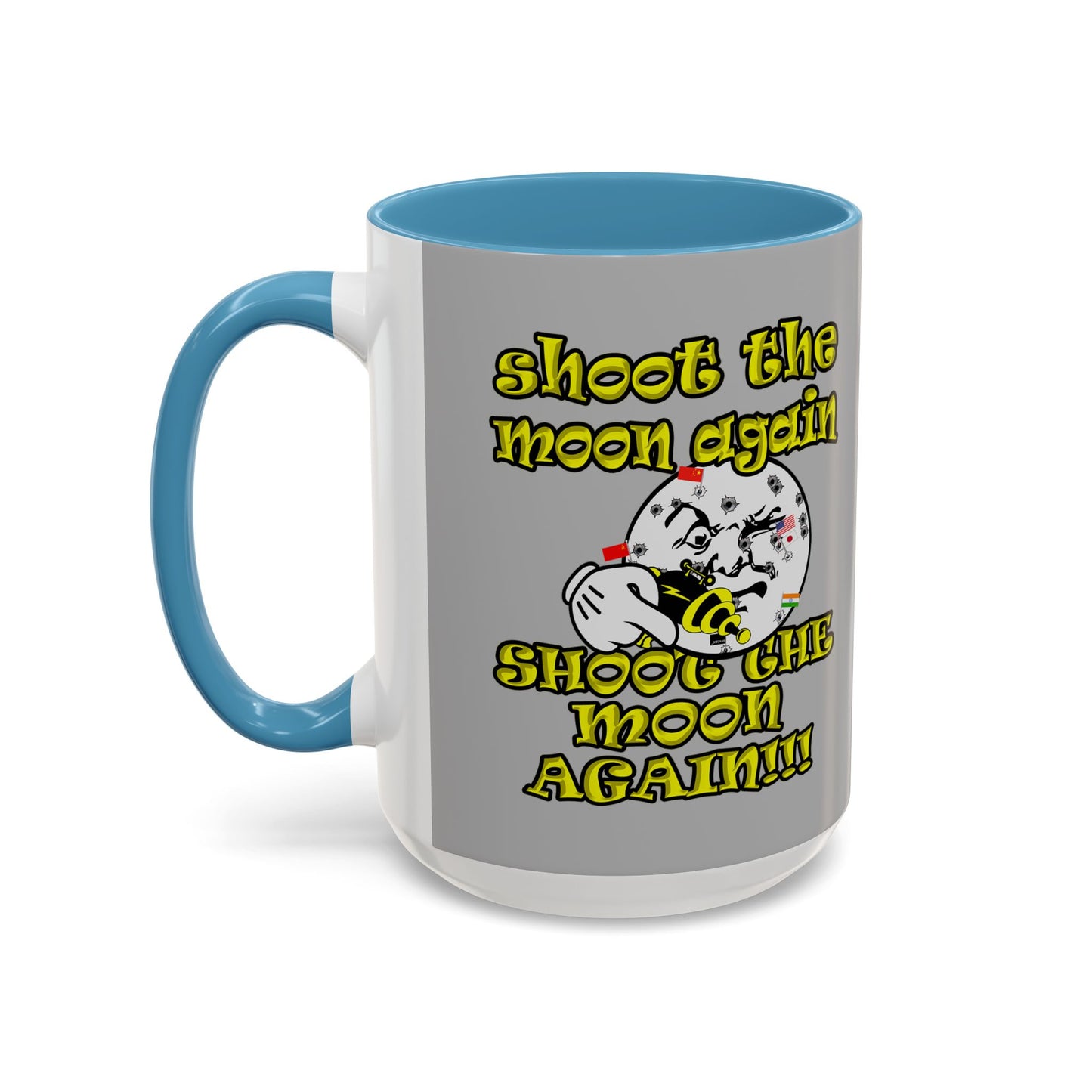 shoot the moon again - Accent Mug (light grey)
