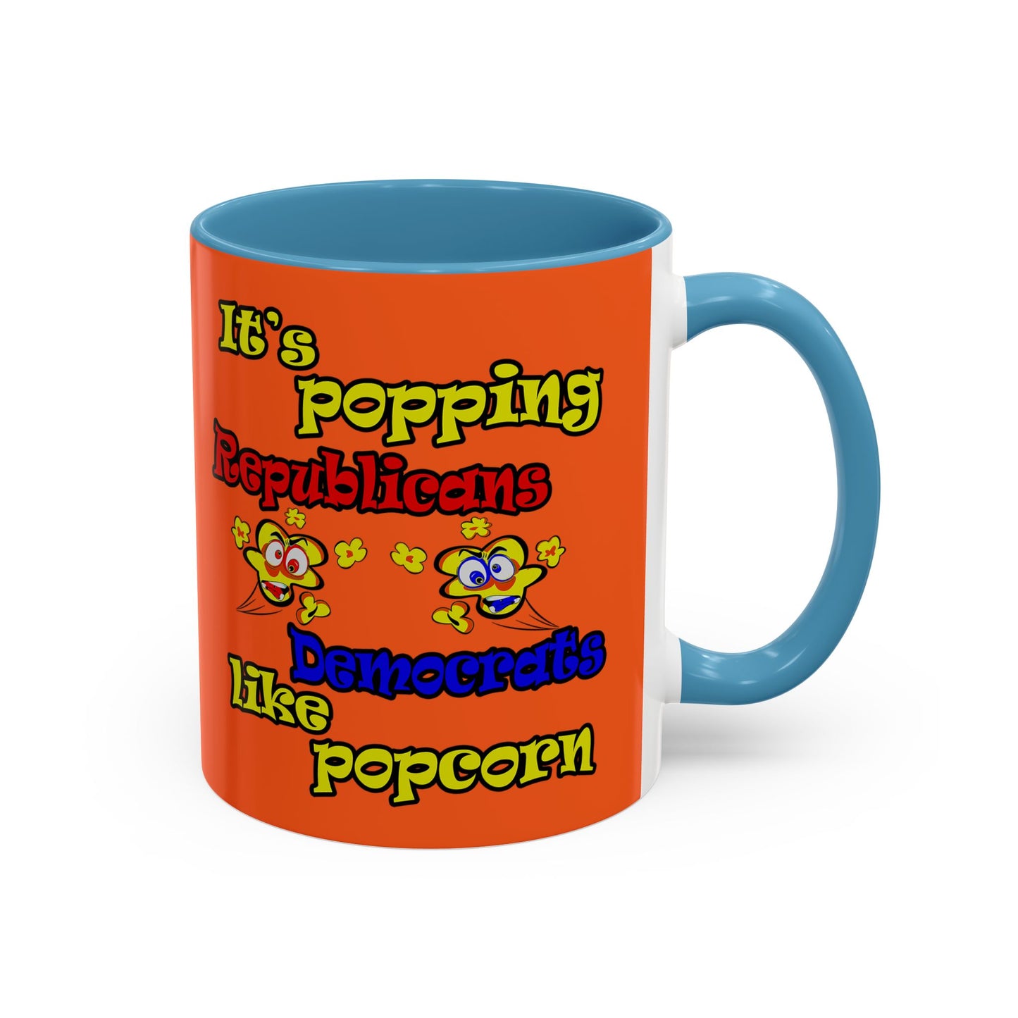 popping like popcorn - Accent Mug (orange)
