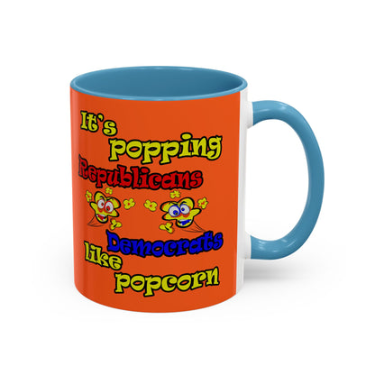 popping like popcorn - Accent Mug (orange)