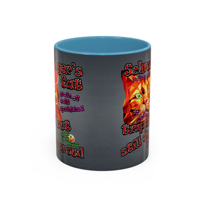 schrodinger's cat - Accent Mug (grey-light grey)