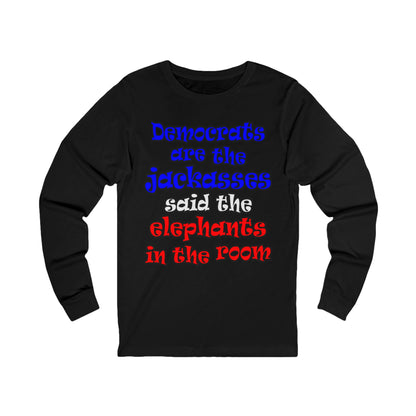 donkeys and elephants - Unisex Jersey Long Sleeve Tee