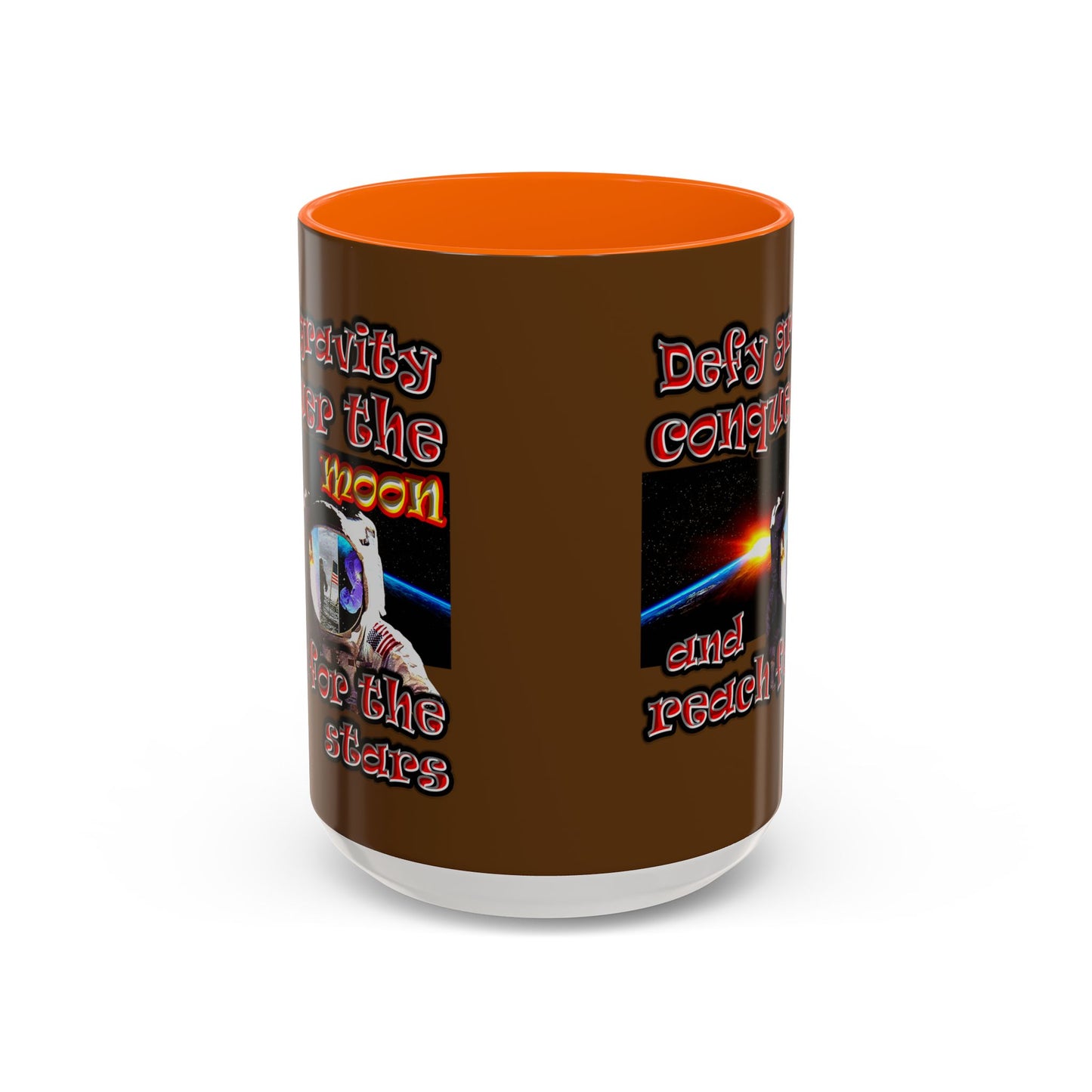 defy conquer reach - Accent Mug (brown)