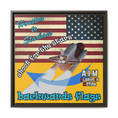 shoot for the stars - framed canvas art (yellow)