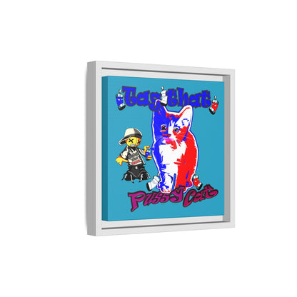 tag that - framed canvas art (turquoise)