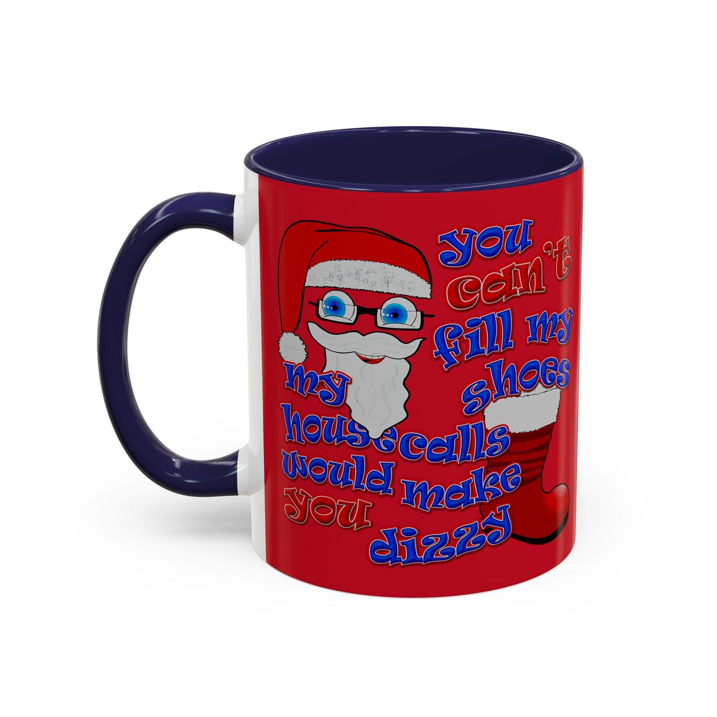 santa's shoes - Accent Mug (dark red)