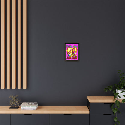 love peace - framed canvas art (pink swirl)