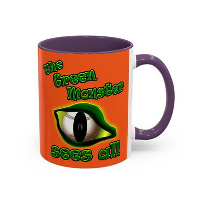 green monster - Accent Mug (orange)