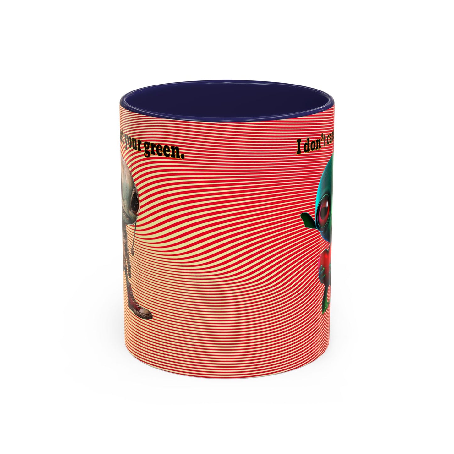 I don't care that your grey - Accent Mug (yellow-orange wave)