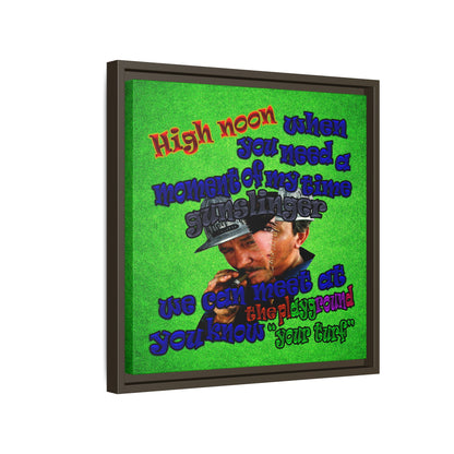 high noon - framed canvas art (green turf)