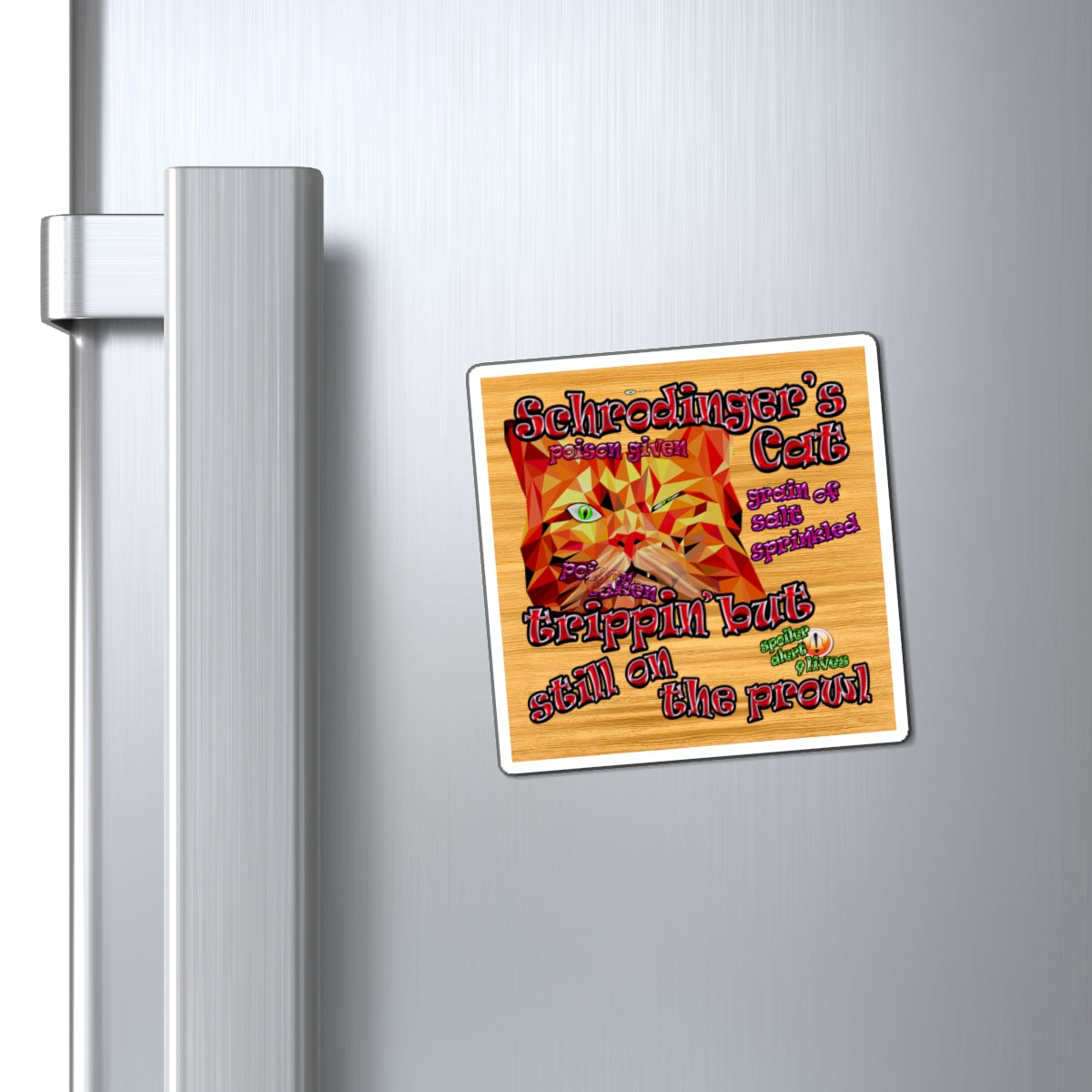 schrodinger's cat - Magnets - (butterscotch wood finish)