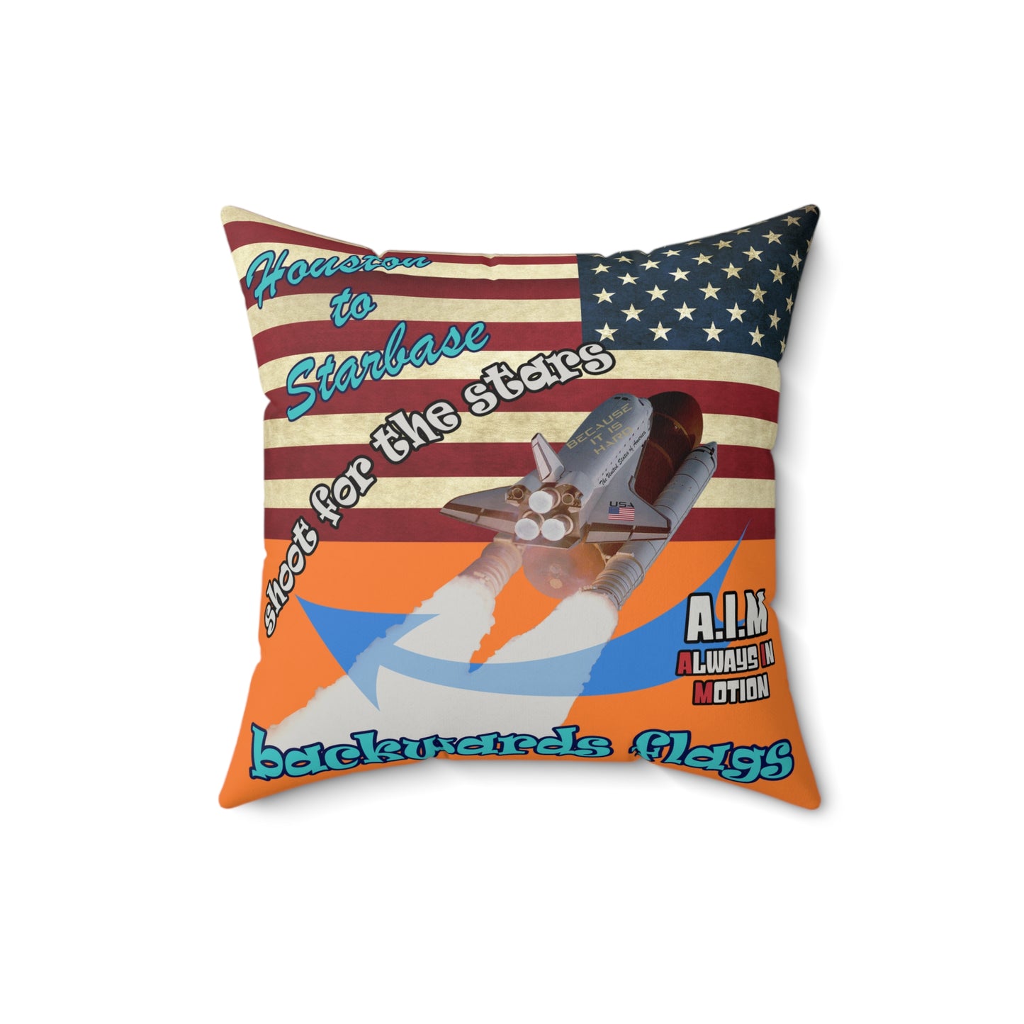 shoot for the stars - Faux Suede Square Pillow - (crusta)