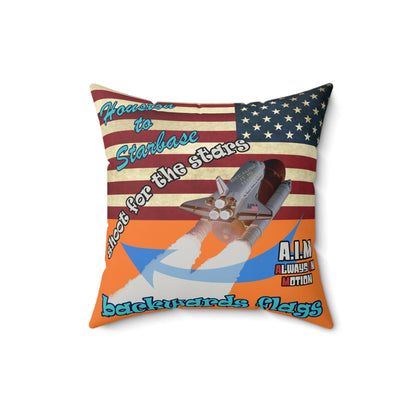 shoot for the stars - Faux Suede Square Pillow - (crusta)