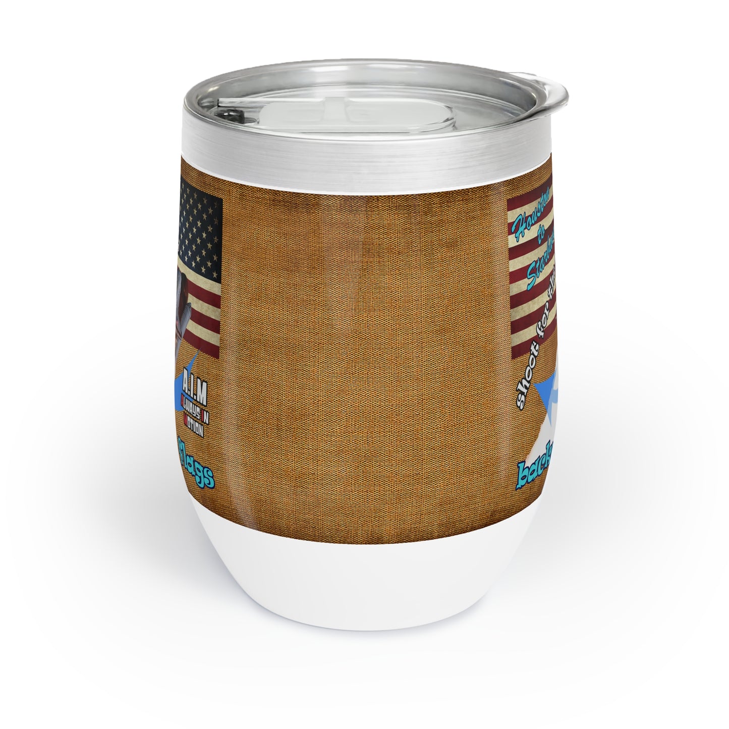 shoot for the stars - Chill Wine Tumbler (brown papyrus)