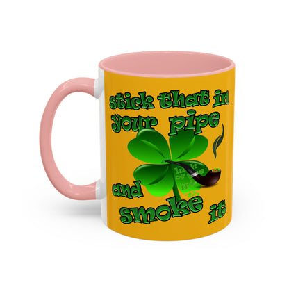 celtics logo - Accent Mug (yellow)