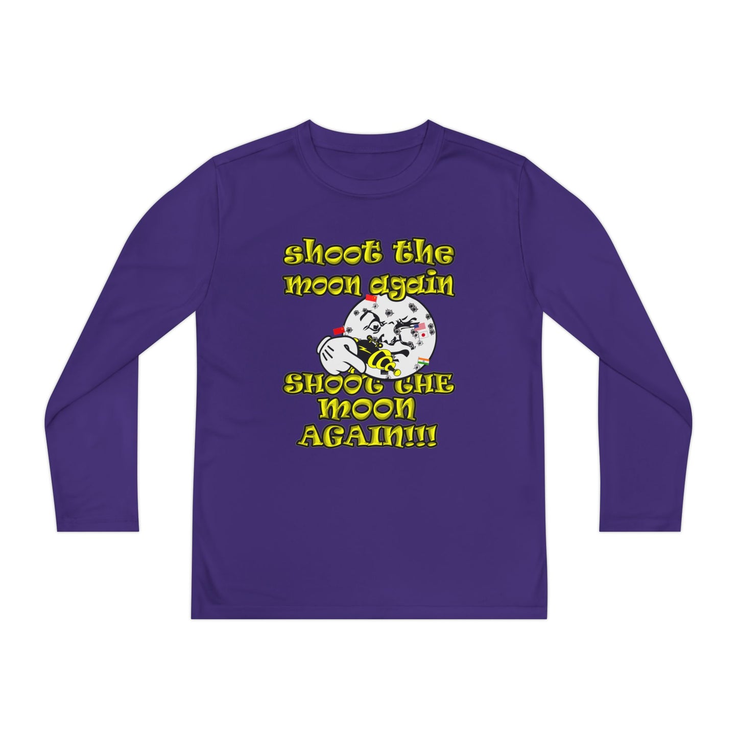 shoot the moon again - Youth Long Sleeve Competitor Tee