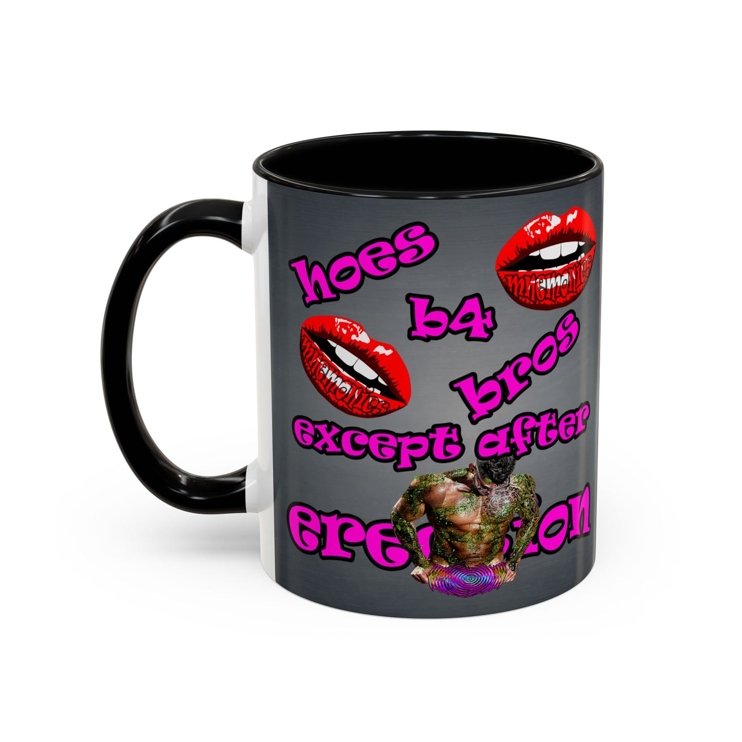 hoes b4 bros - Accent Mug (grey-light grey)