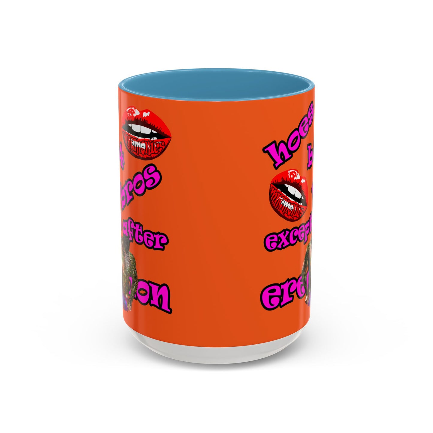 hoes b4 bros - Accent Mug (orange)