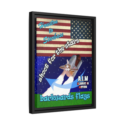 shoot for the stars - framed canvas art ('snoops' background)