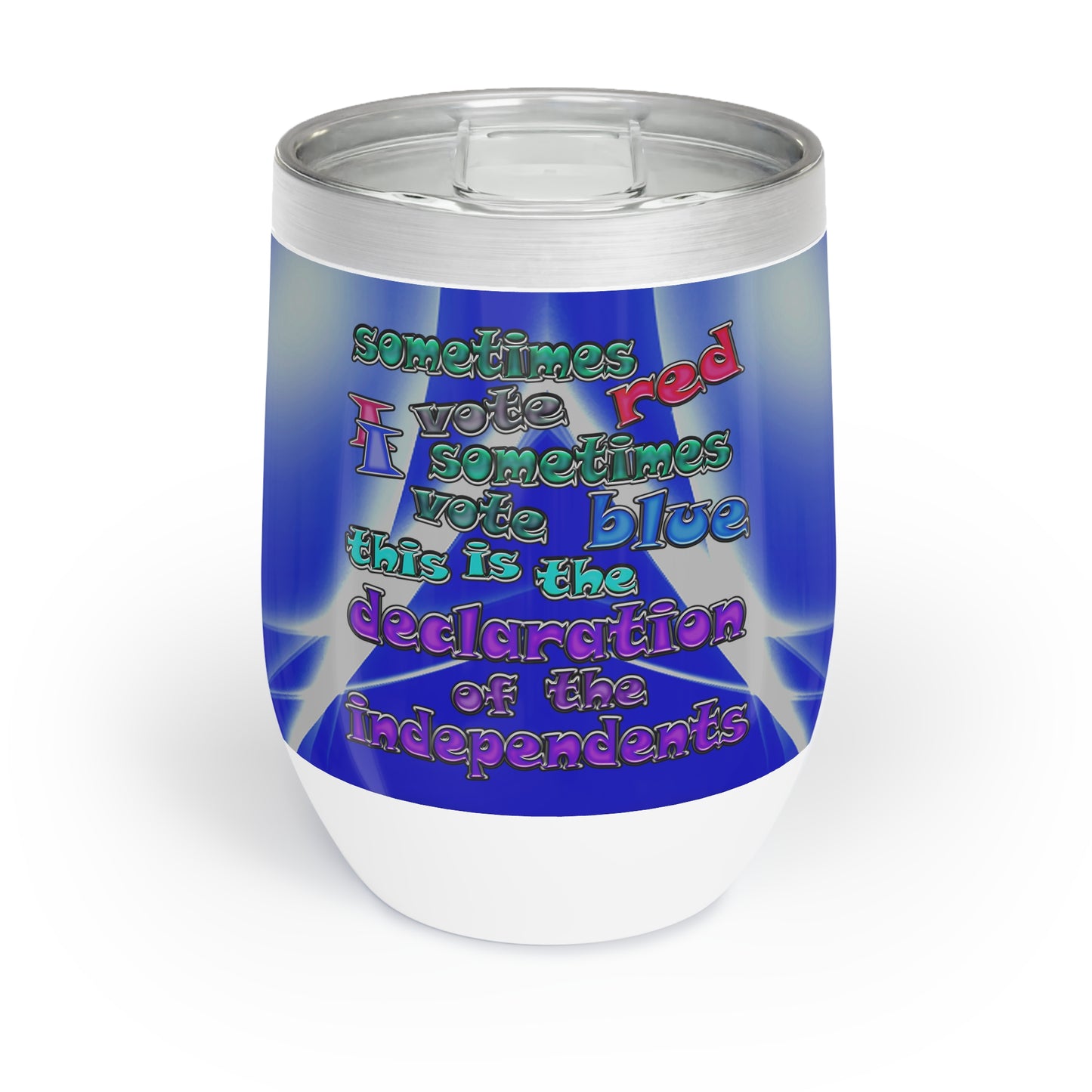 declaration of the independents - Chill Wine Tumbler (blue-white wave)