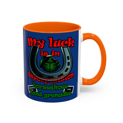 my luck - Accent Mug (dark blue)
