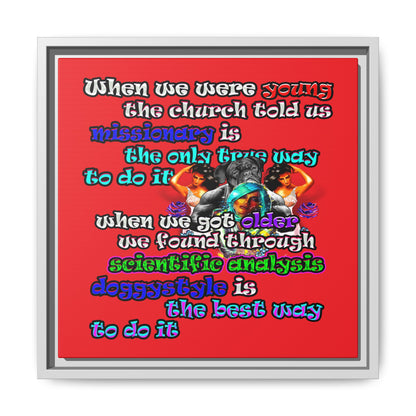 doggystyle - framed canvas art (red)