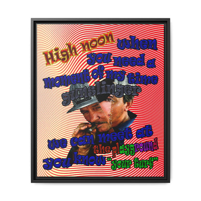 high noon - framed canvas art (yellow-orange wave)