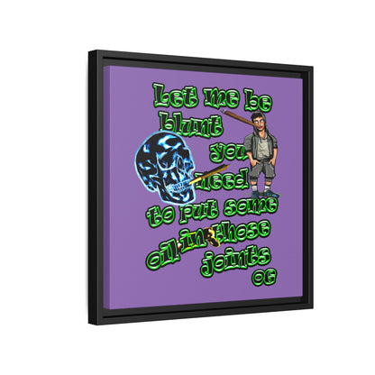 og - framed canvas art (light purple)