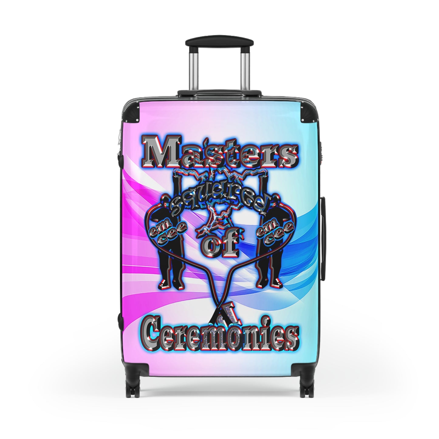 em cee squared - Suitcase (light blue-pink wave)