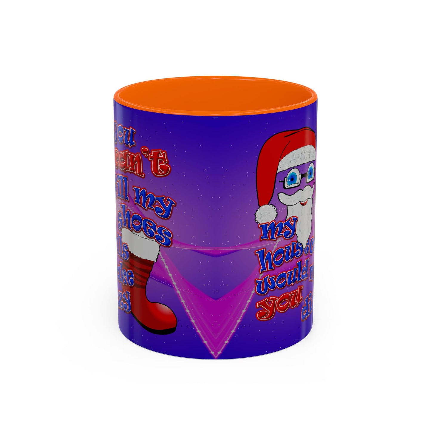 santa's shoes - Accent Mug (purple-pink wave)