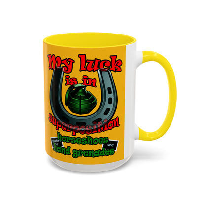 my luck - Accent Mug (yellow)