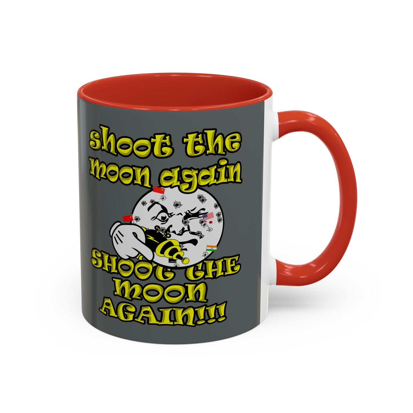 shoot the moon again - Accent Mug (dark grey)
