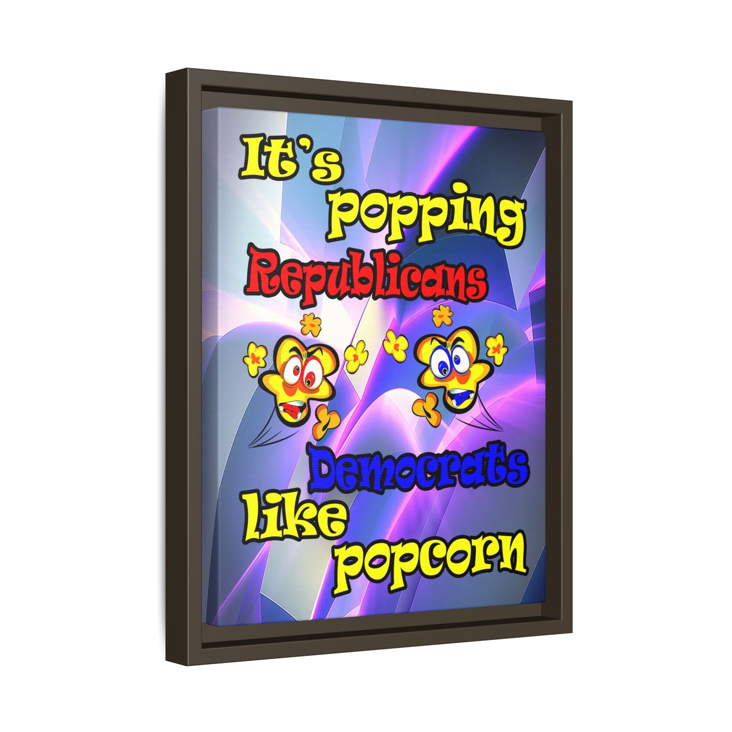 popping like popcorn - framed canvas art (grey-pink wave)