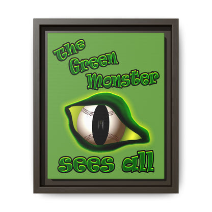 green monster - framed canvas art (green)