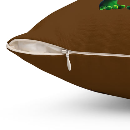 I don't care that your grey - Spun Polyester Square Pillow - (brown)