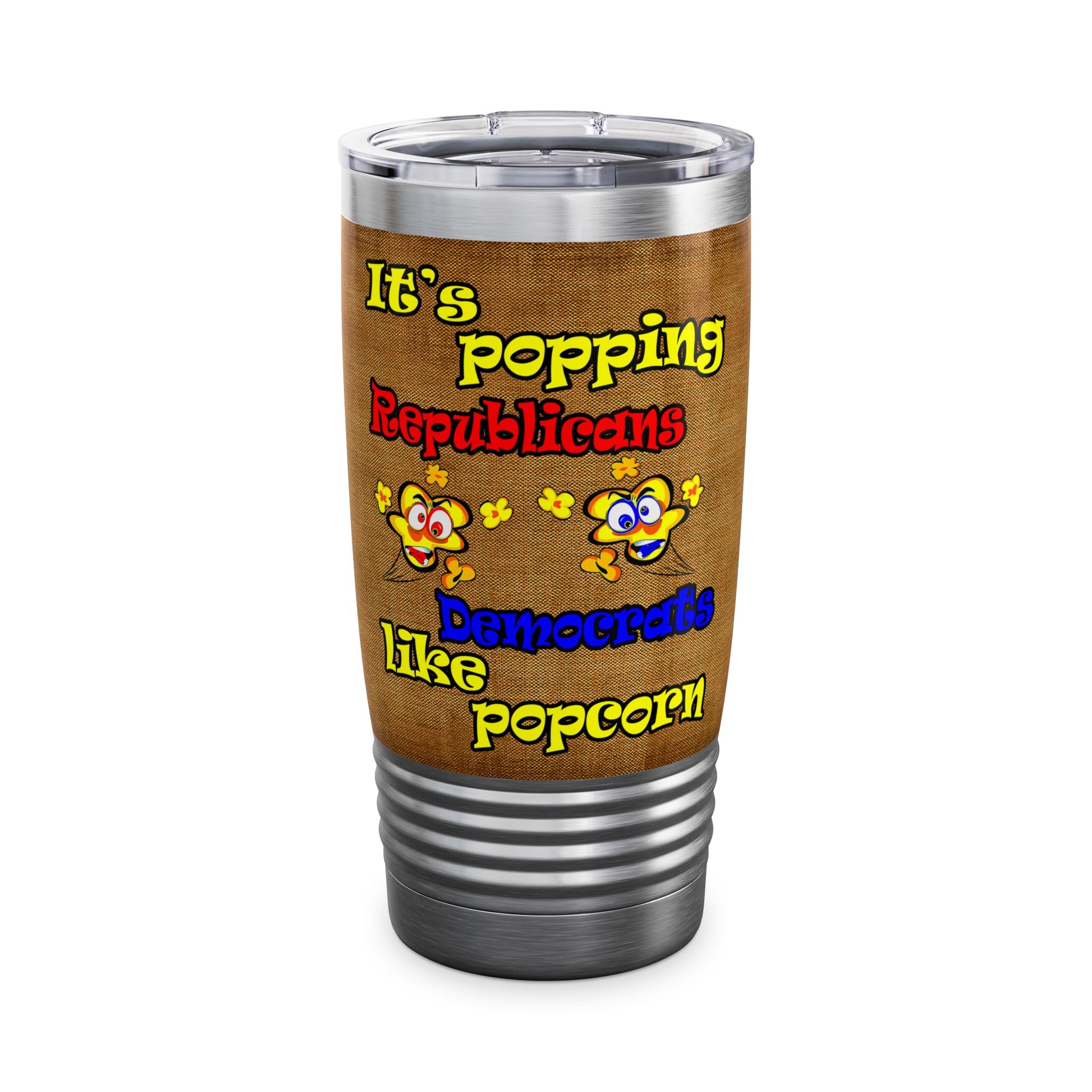 popping like popcorn - Ringneck Tumbler, 20oz (brown papyrus)