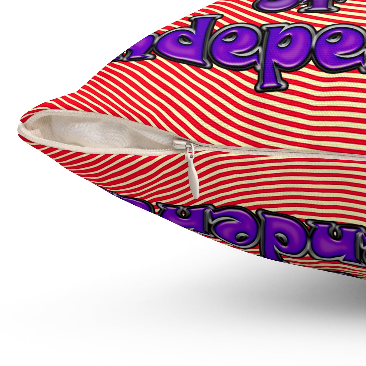 declaration of the independents - Spun Polyester Square Pillow - (yellow-orange wave)