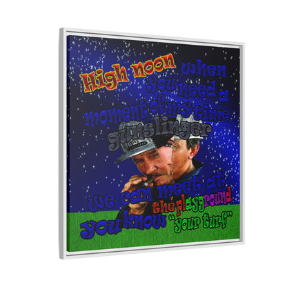 high noon - framed canvas art ('snoops' background)