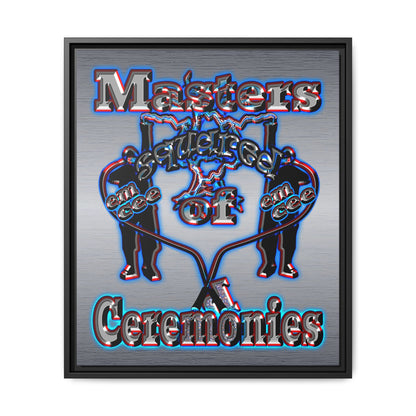 em cee squared - framed canvas art (brushed nickel)