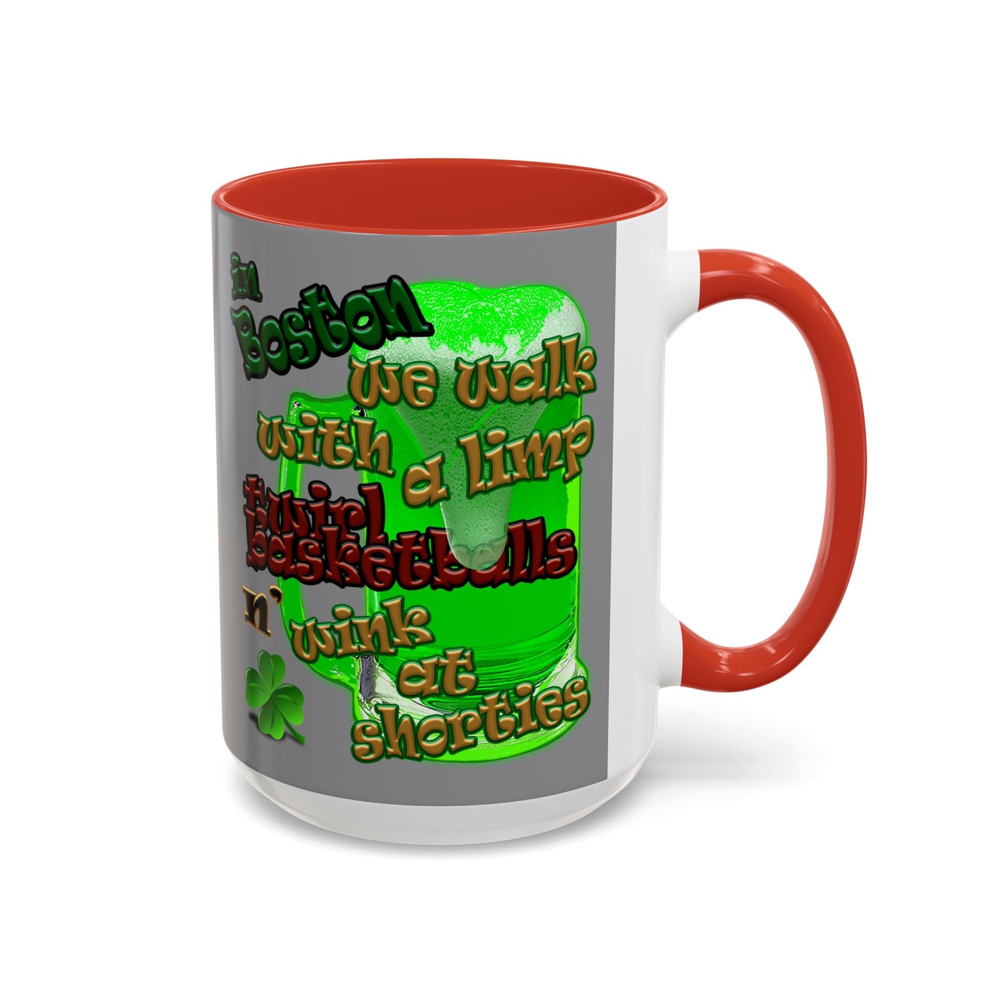 celtics logo - Accent Mug (grey)