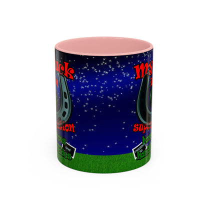 my luck - Accent Mug ('snoops' background)