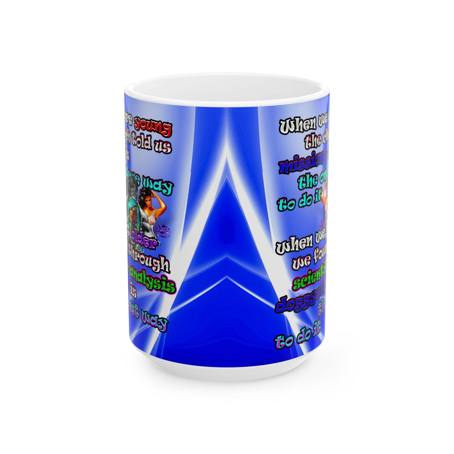doggystyle - White Mug (blue-white wave)