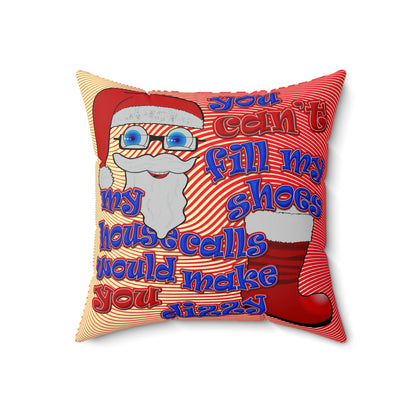 santa's shoes - Spun Polyester Square Pillow - (yellow-orange wave)