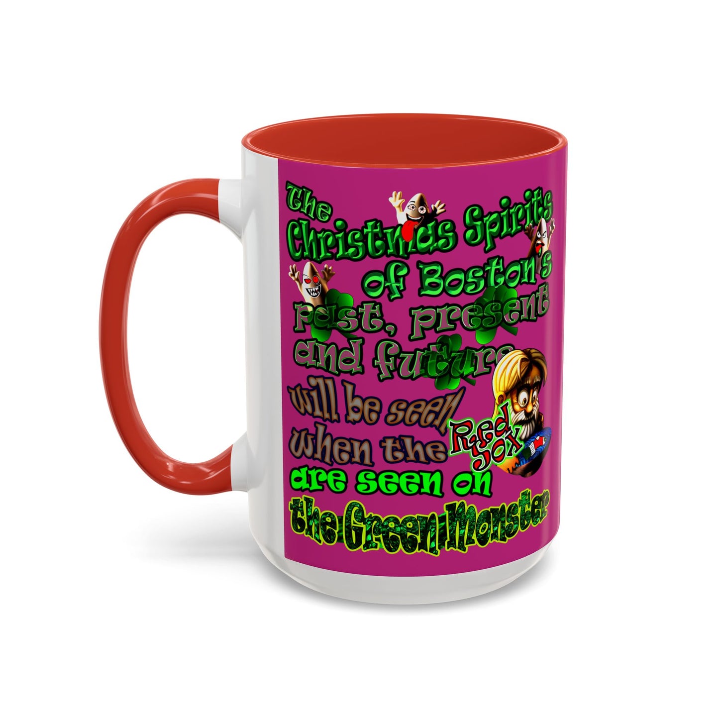 christmas spirits of boston - Accent Mug (pink)