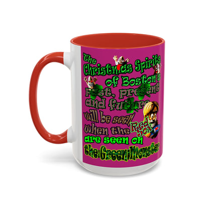 christmas spirits of boston - Accent Mug (pink)