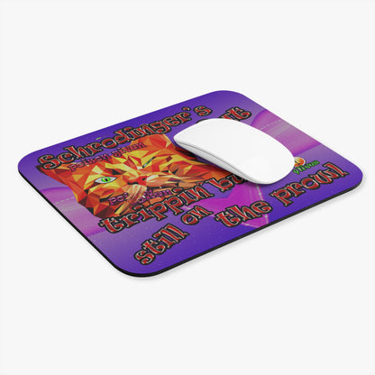schrodinger's cat - Mouse Pad (Rectangle) (purple-pink wave)