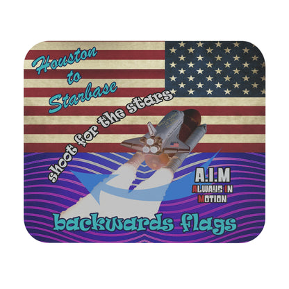 shoot for the stars - Mouse Pad (Rectangle) - (purple wave)