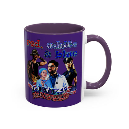 rw&b lives matter - Accent Mug (purple)