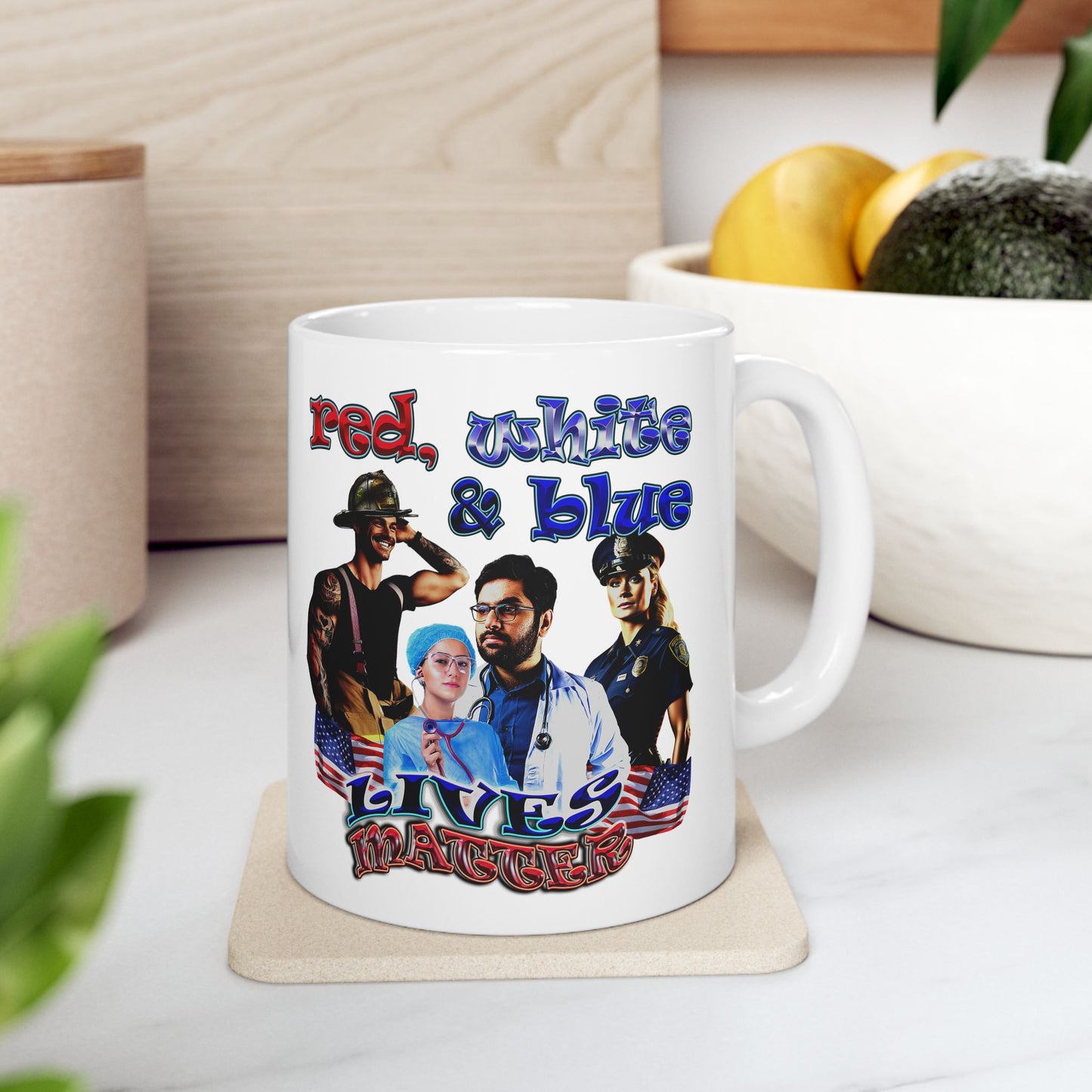rw&b lives matter - White Mug (white)