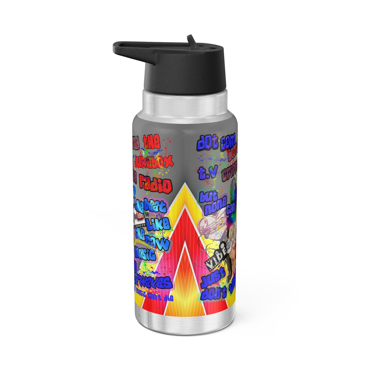 drop the beat - Gator Tumbler, 32oz  (rainbow split)